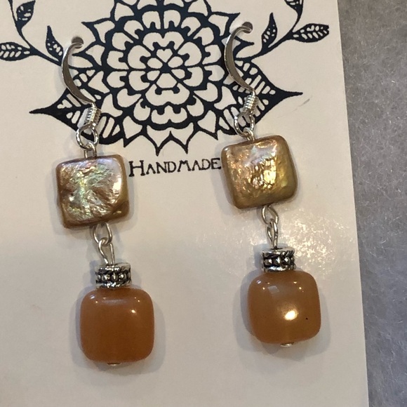 Pearl & Aventurine Earrings - Picture 5 of 8